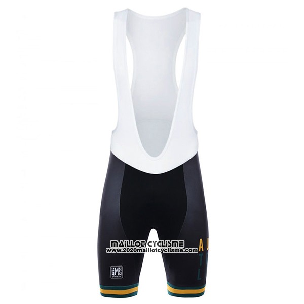 2017 Maillot Ciclismo Australie Blanc et Jaune Manches Courtes et Cuissard